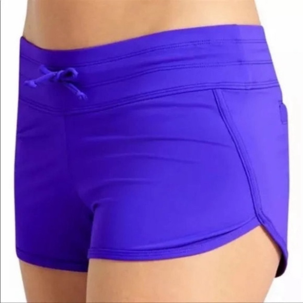 Athleta KATA Surge SWIM Surf SHORTS Lined BRIEF Run UPF Stretch DOLPHIN
